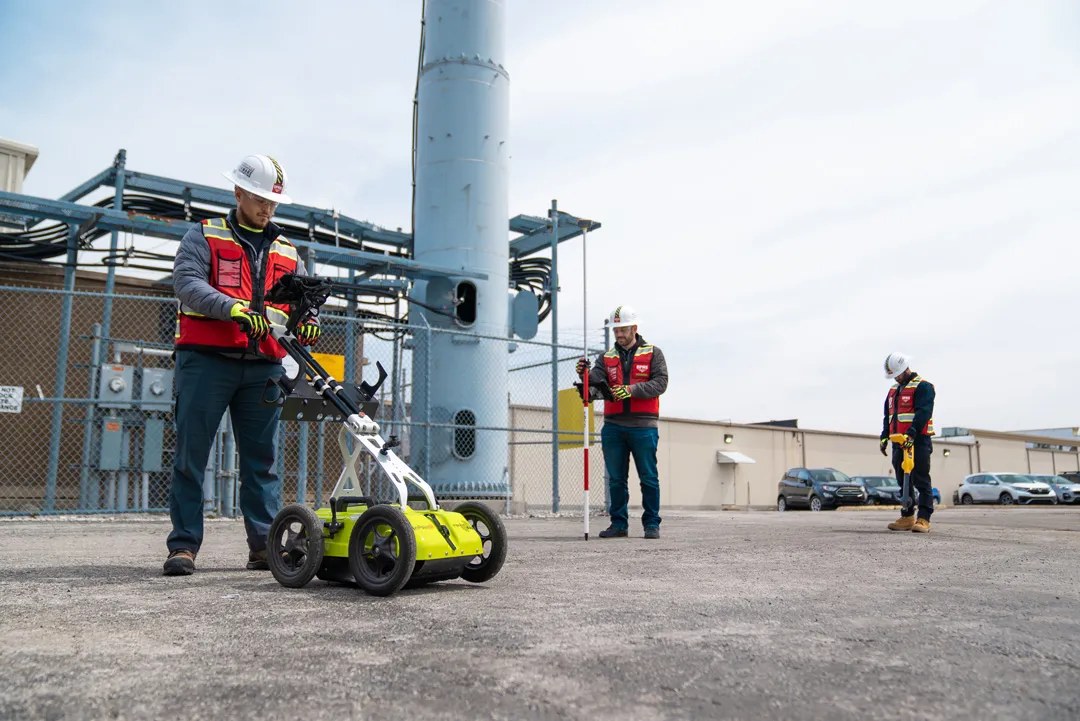 Ground penetrating radar survey on a critical site